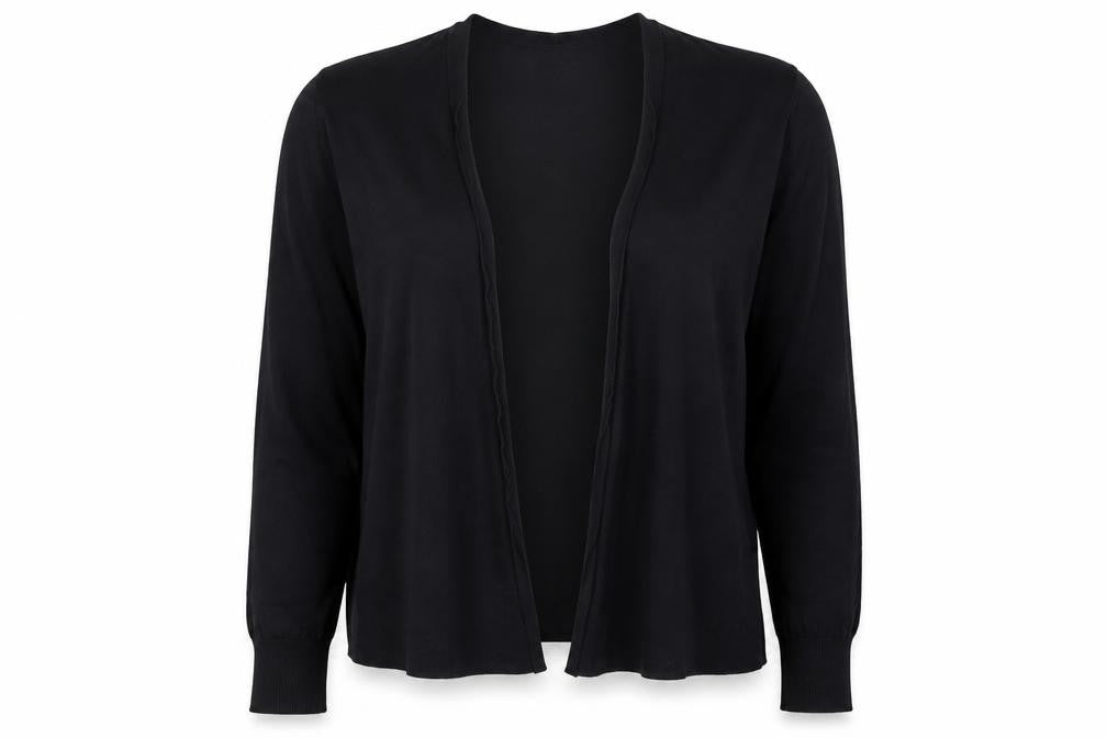 Marks & Spencer Women’s Black Size 8 Open V-Neck Cardigan