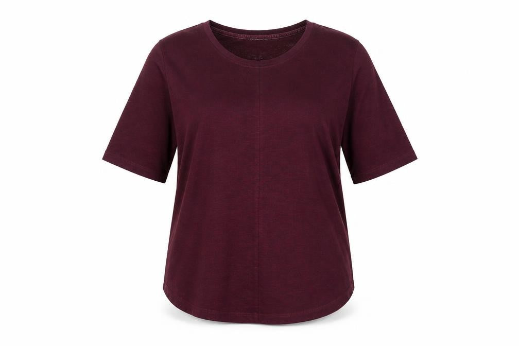 Marks & Spencer Women Red UK 8 Basic Jersey 3/4 Sleeve T-Shirt