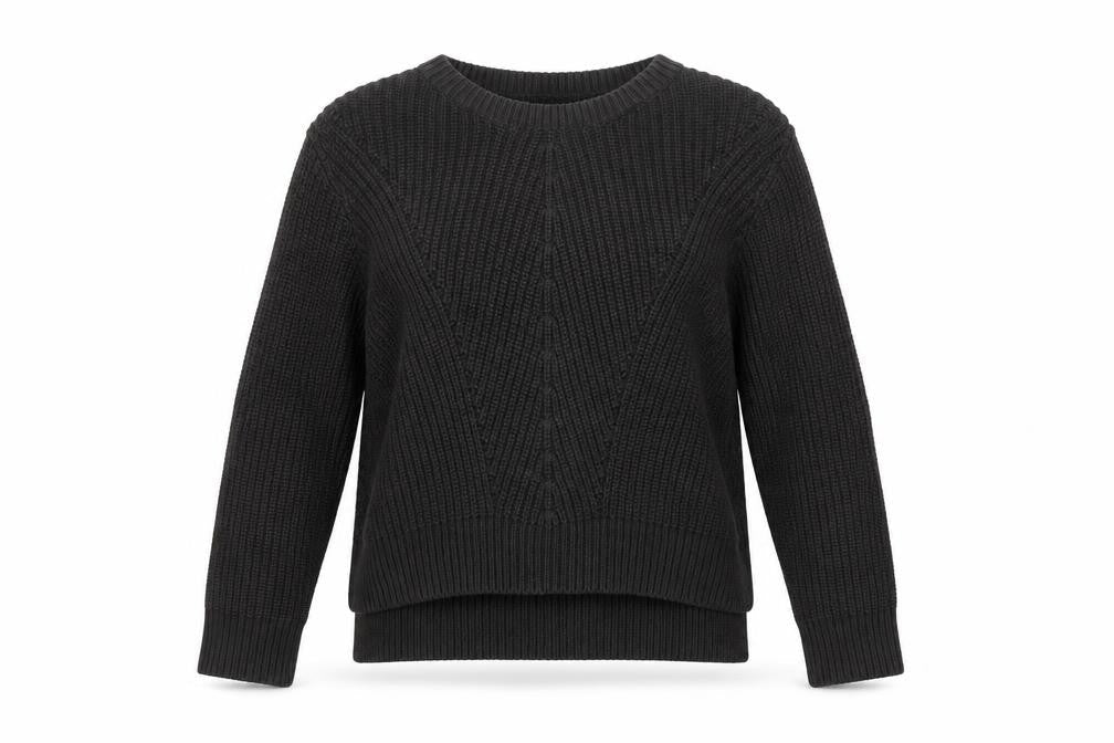 H&M Women’s Black S Cable Knit Crew Neck Raglan Sleeve Jumper