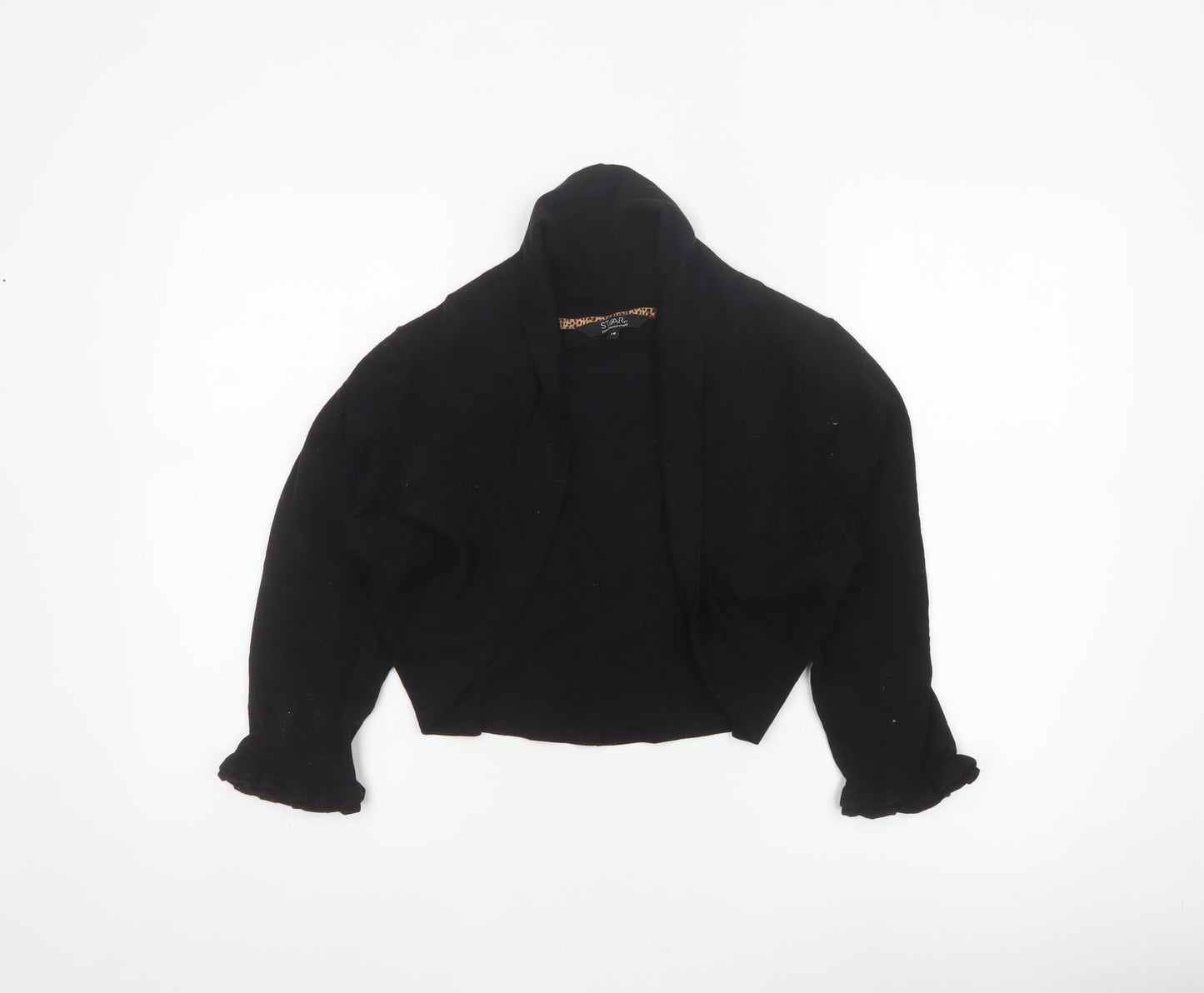 Star by Julien Macdonald Women’s Black Size 18 Open Knit Shrug Cardigan