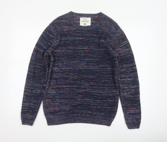 DNM73 Limited Men's Multicoloured Cotton Knit Crew Neck Pullover Jumper S