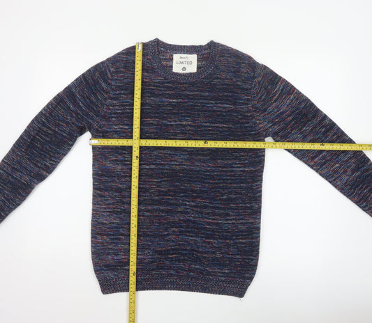 DNM73 Limited Men's Multicoloured Cotton Knit Crew Neck Pullover Jumper S