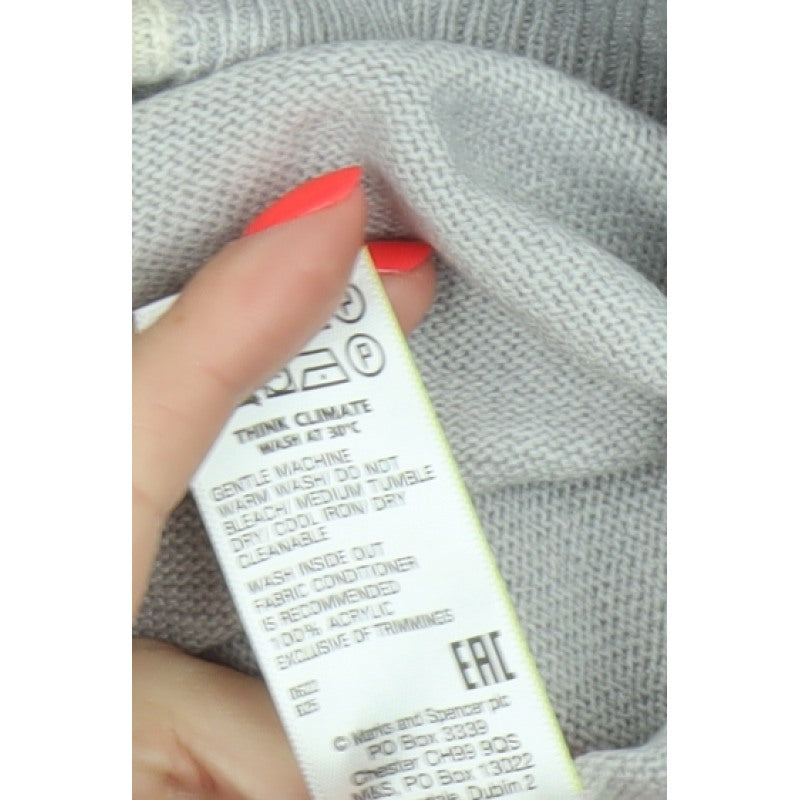 Marks and Spencer Women’s Multicoloured Geometric Knit Jumper UK 12