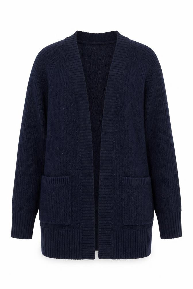 FatFace Women’s Blue UK 8 Cable Knit Open Pocket Cardigan