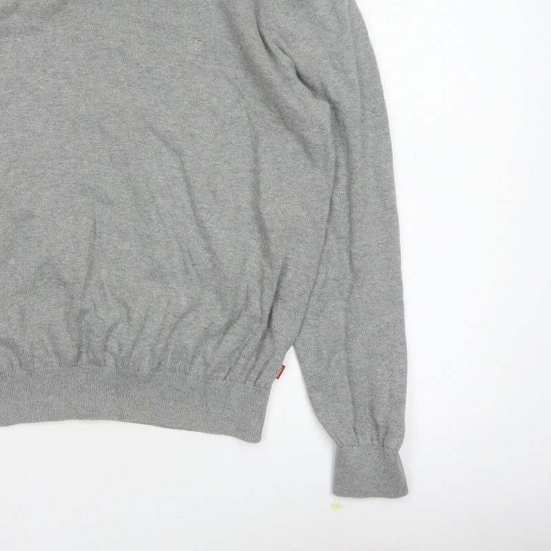 Additional view of IZOD Men's Grey L V-Neck Fine Knit jumper Classic