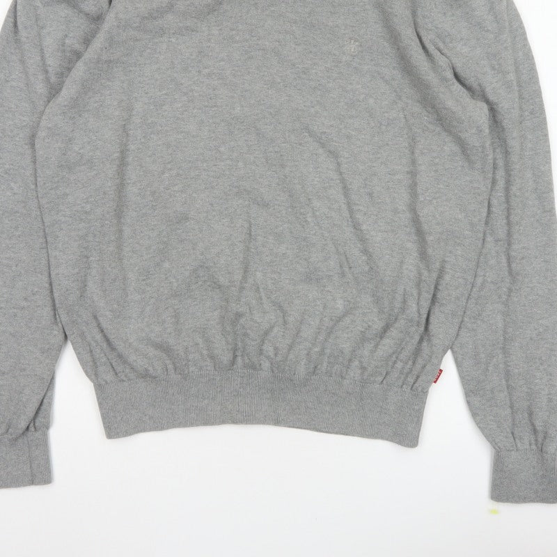 Additional view of IZOD Men's Grey L V-Neck Fine Knit jumper Classic