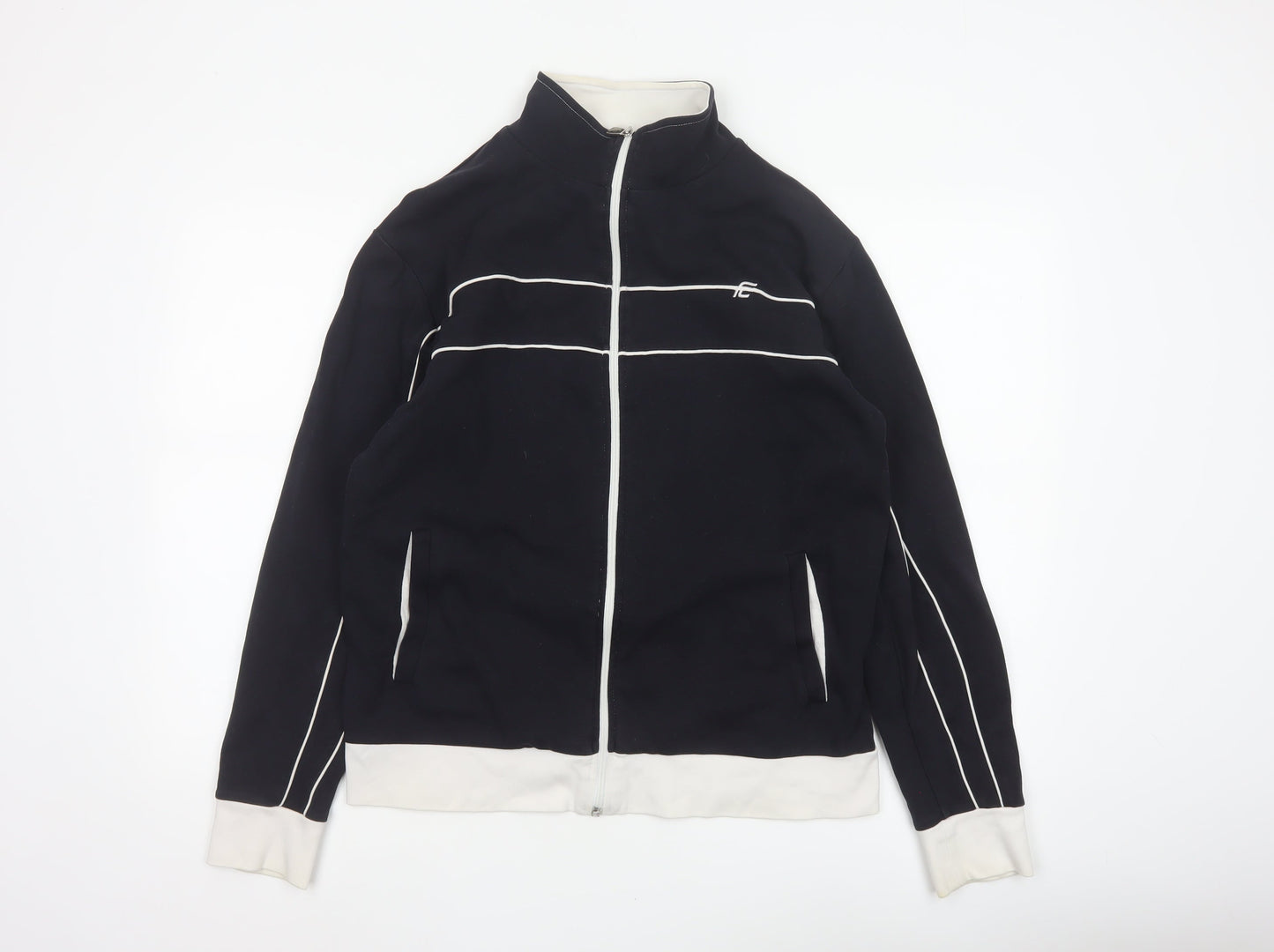 French Connection Men’s Black M Full Zip Cotton Track Jacket