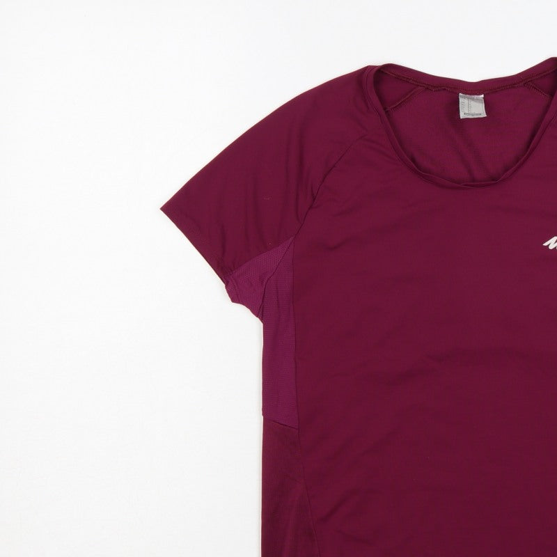 Quechua Women’s Purple UK 12 Athletic Hiking Mesh Panel T-Shirt