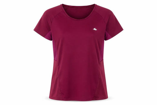 Quechua Women’s Purple UK 12 Athletic Hiking Mesh Panel T-Shirt