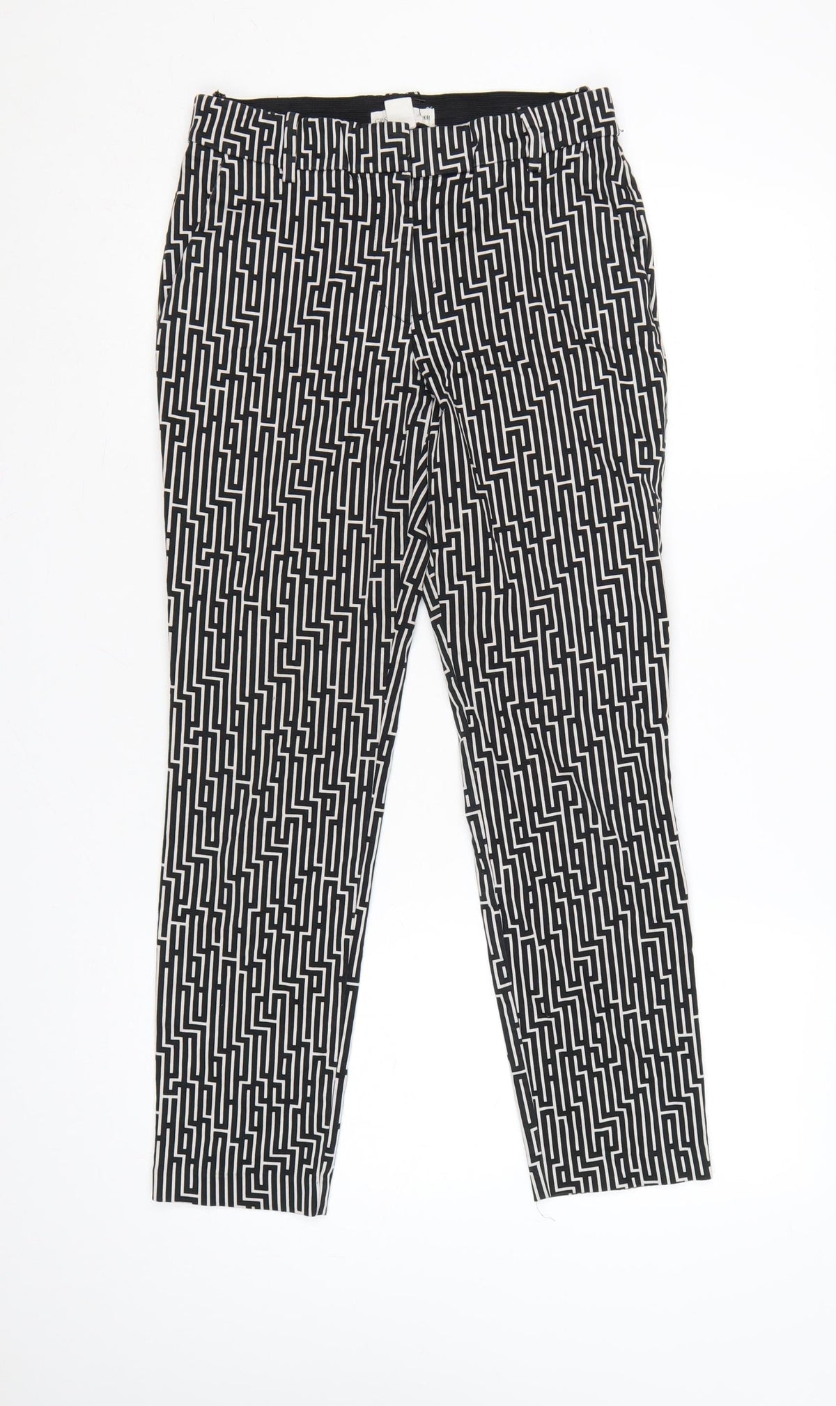 GP&J Baker x H&M Women’s Black Geometric Tapered Trousers UK 8