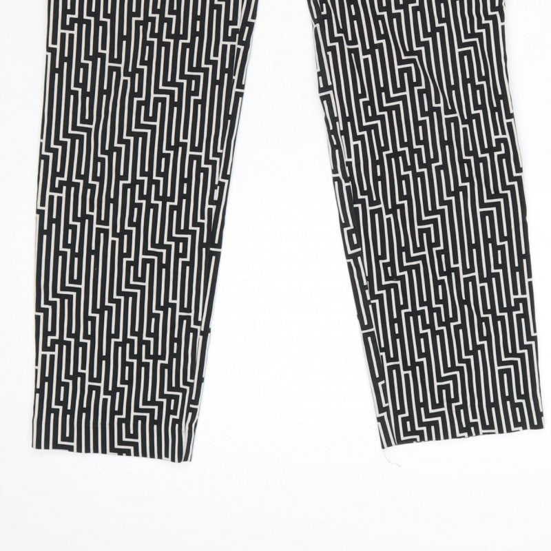 GP&J Baker x H&M Women’s Black Geometric Tapered Trousers UK 8