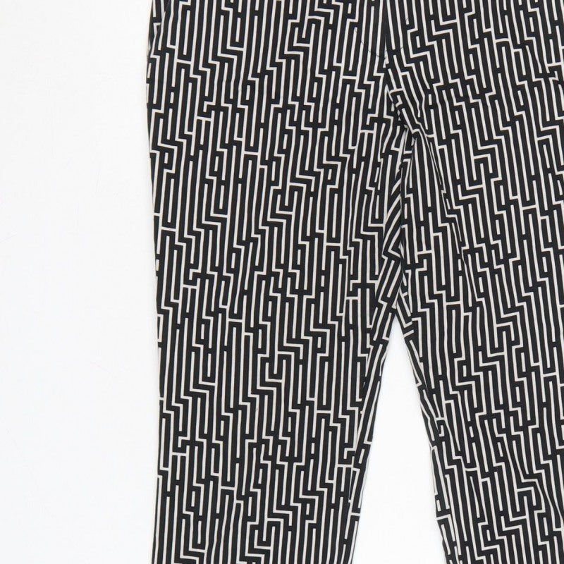 GP&J Baker x H&M Women’s Black Geometric Tapered Trousers UK 8