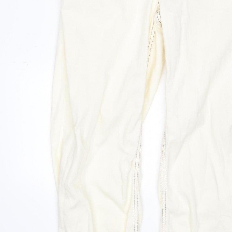 River Island Women Ivory UK 14 Utility Belted Long Sleeve Jumpsuit