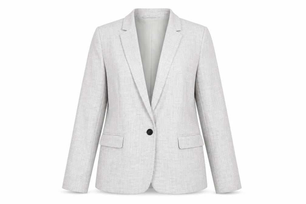Marks & Spencer Women's Grey UK 12 Lined Single-Breasted Blazer