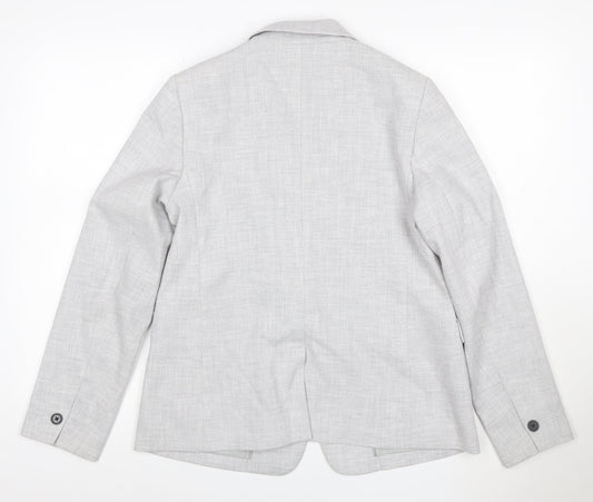 Marks and Spencer Women's Grey UK 12 Lined Single-Breasted Blazer