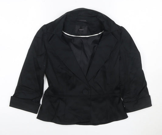Coast Women’s Black Size 8 Tailored Single-Breasted Blazer Jacket