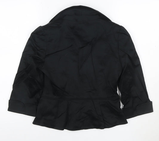 Coast Women’s Black Size 8 Tailored Single-Breasted Blazer Jacket