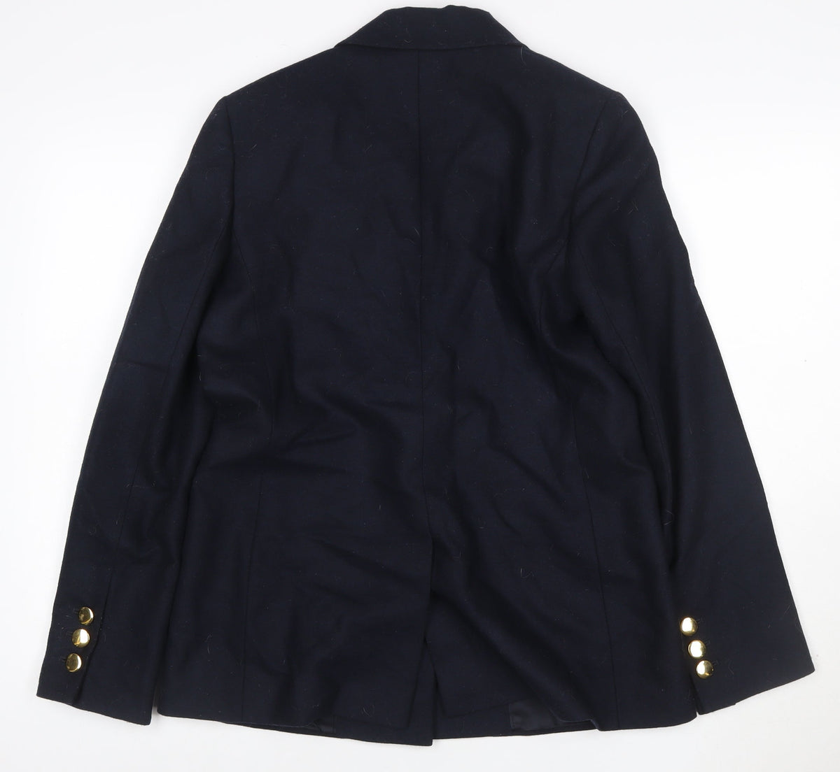 ME+EM Women’s Navy Size 10 Tailored Single-Breasted Blazer Gold Buttons