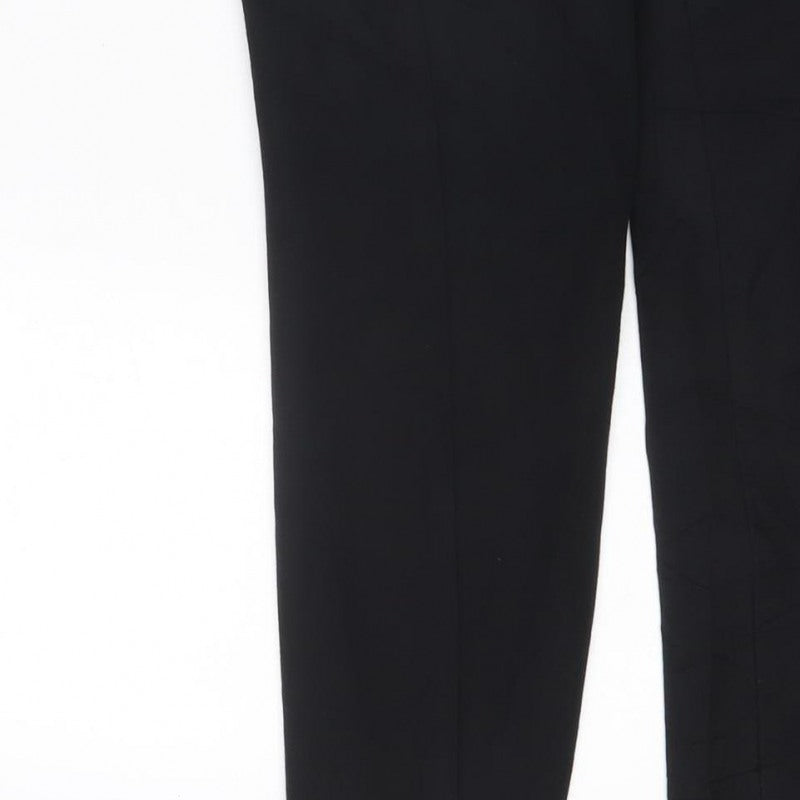 Phase Eight Women’s Black Size 12 Wide-Leg Tailored Trousers Ankle Zip