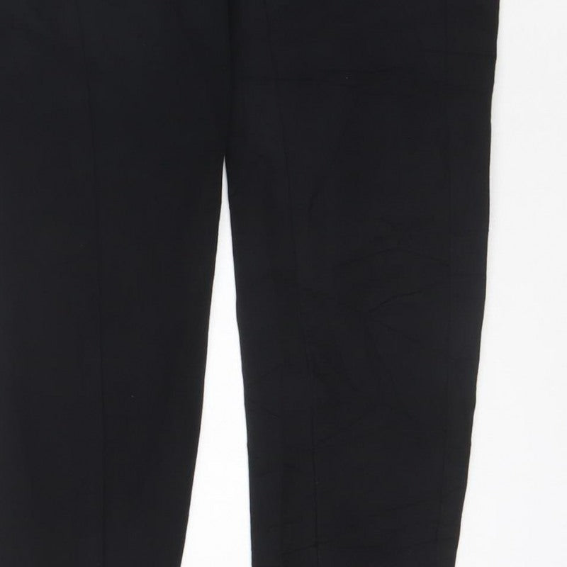 Phase Eight Women’s Black Size 12 Wide-Leg Tailored Trousers Ankle Zip