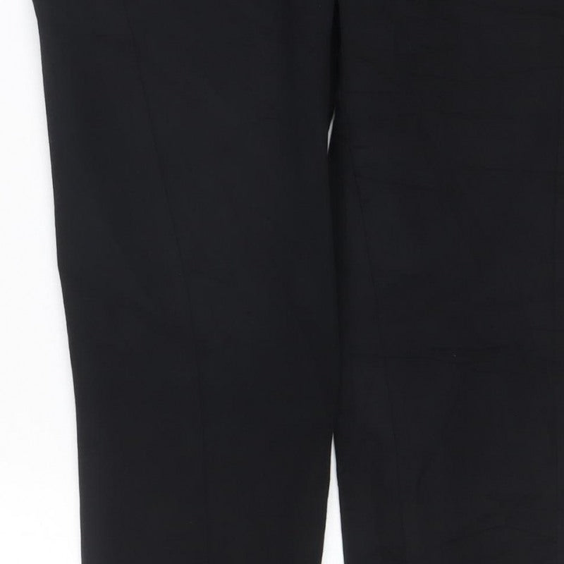 Phase Eight Women’s Black Size 12 Wide-Leg Tailored Trousers Ankle Zip