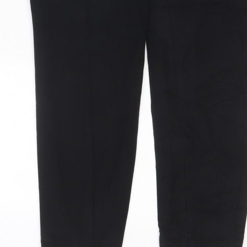 Phase Eight Women’s Black Size 12 Wide-Leg Tailored Trousers Ankle Zip
