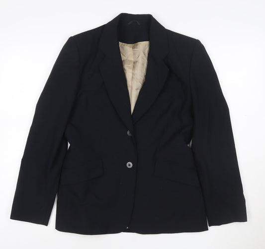 Principles Petite Women Black UK 10 Two Button Tailored Blazer Jacket