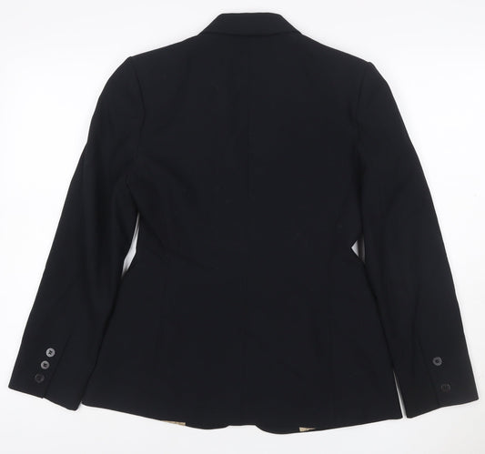 Principles Petite Women Black UK 10 Two Button Tailored Blazer Jacket