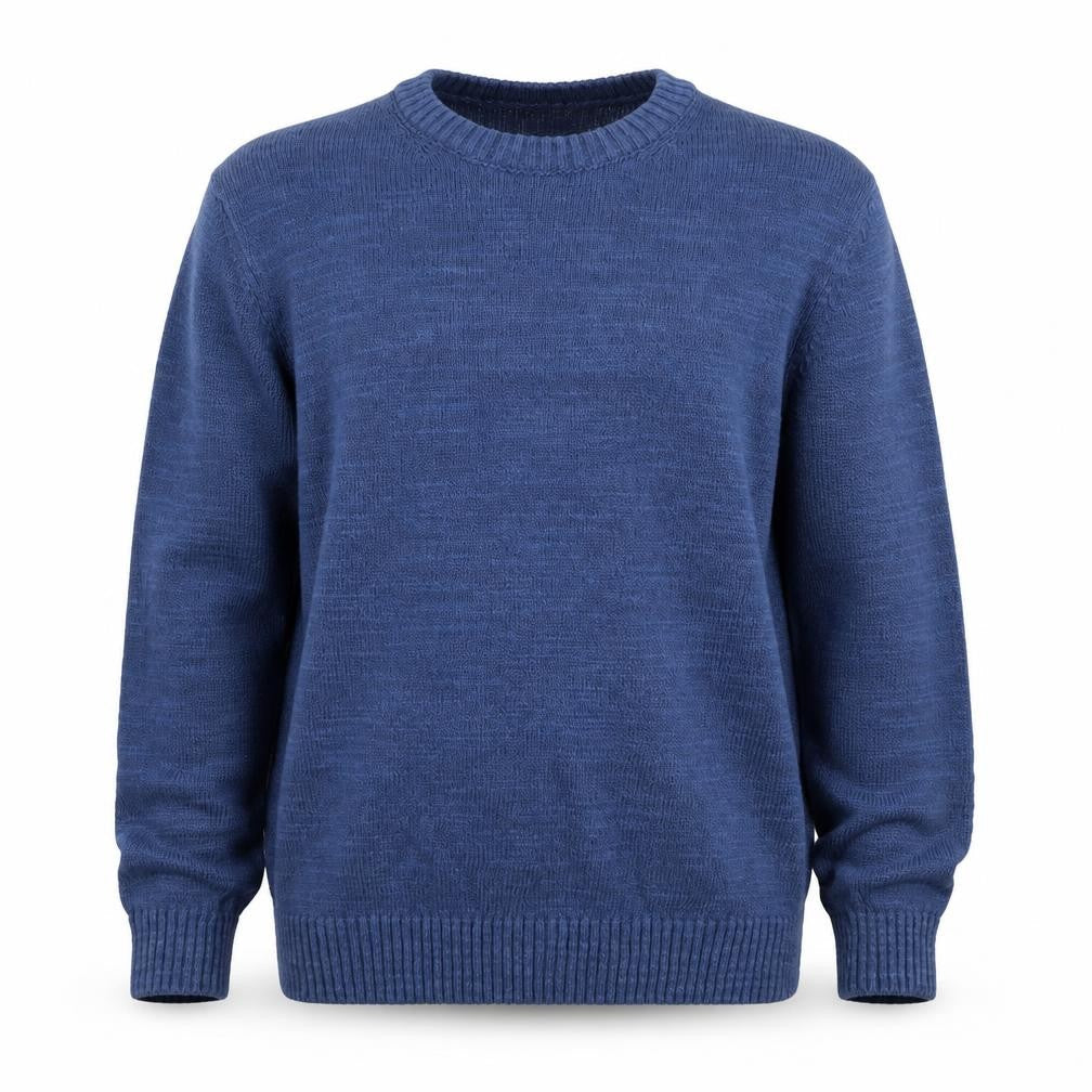 Zara Men’s Blue Crew Neck Knit Pullover Jumper Size M Cotton Blend