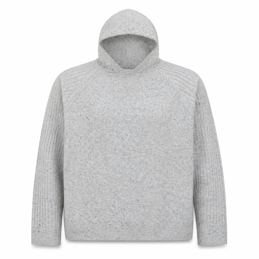 Marks & Spencer Women Grey Fleck Knit Hoodie XL Pullover