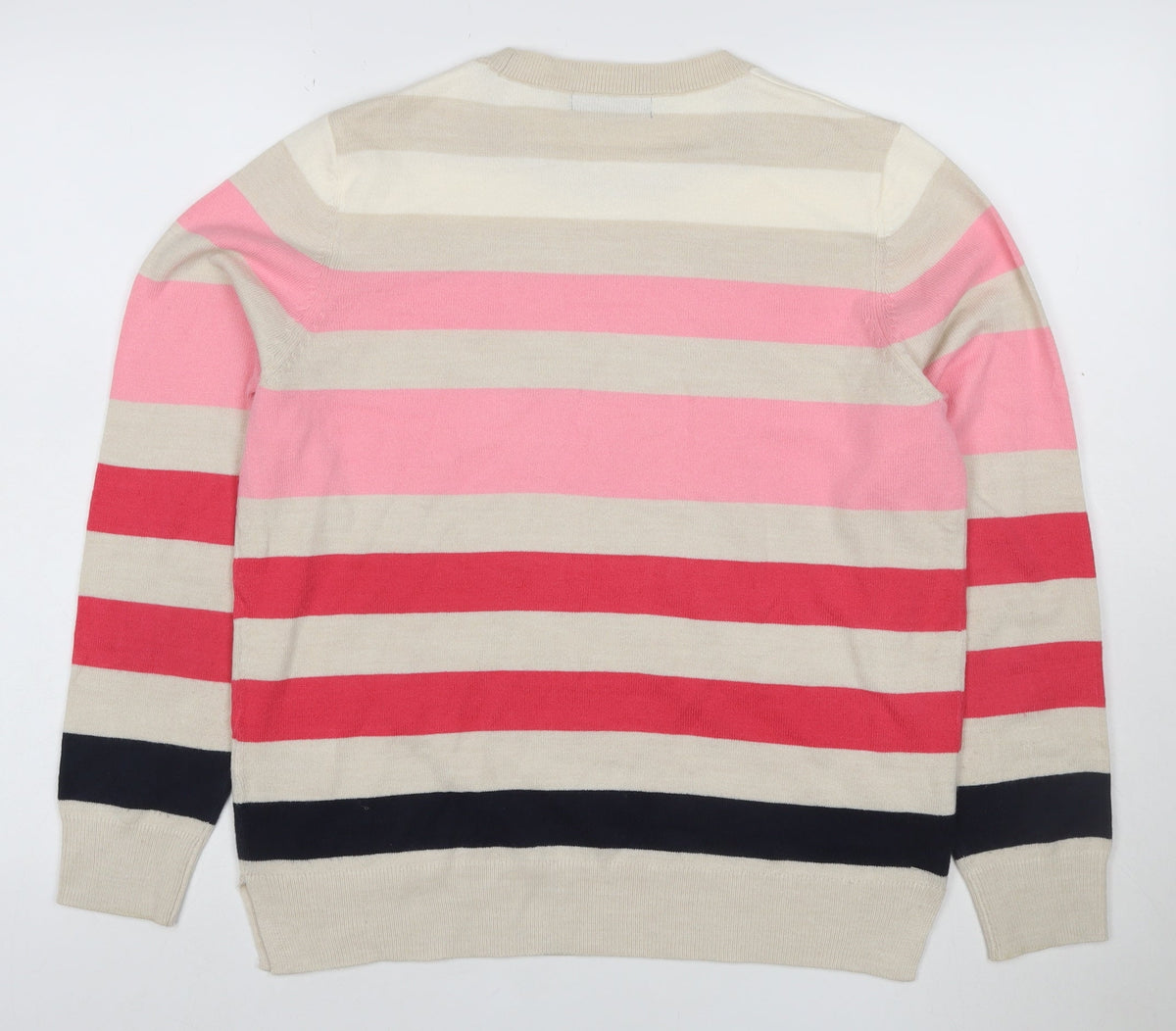 Marks & Spencer Women’s Multicoloured Striped Knit Jumper UK 14