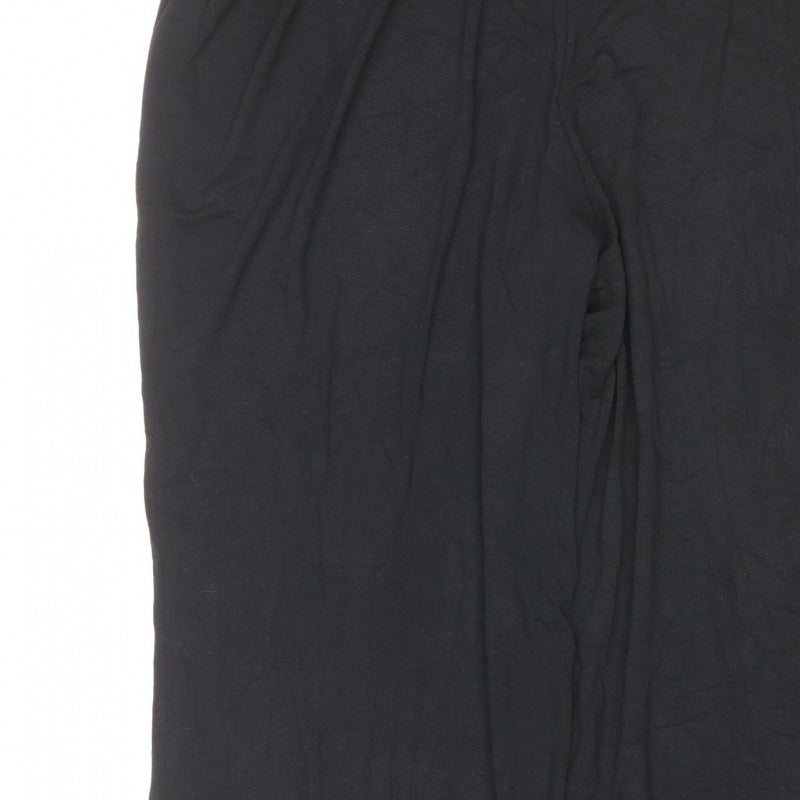 Anya Hadsen Women’s Black Size 22 Wide-Leg Elastic Waist Trousers