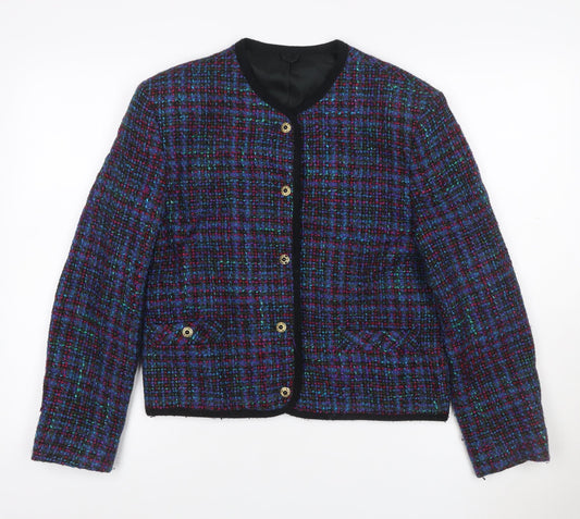 Next Originals Women’s Multicoloured Tweed Blazer Jacket UK 12 Wool