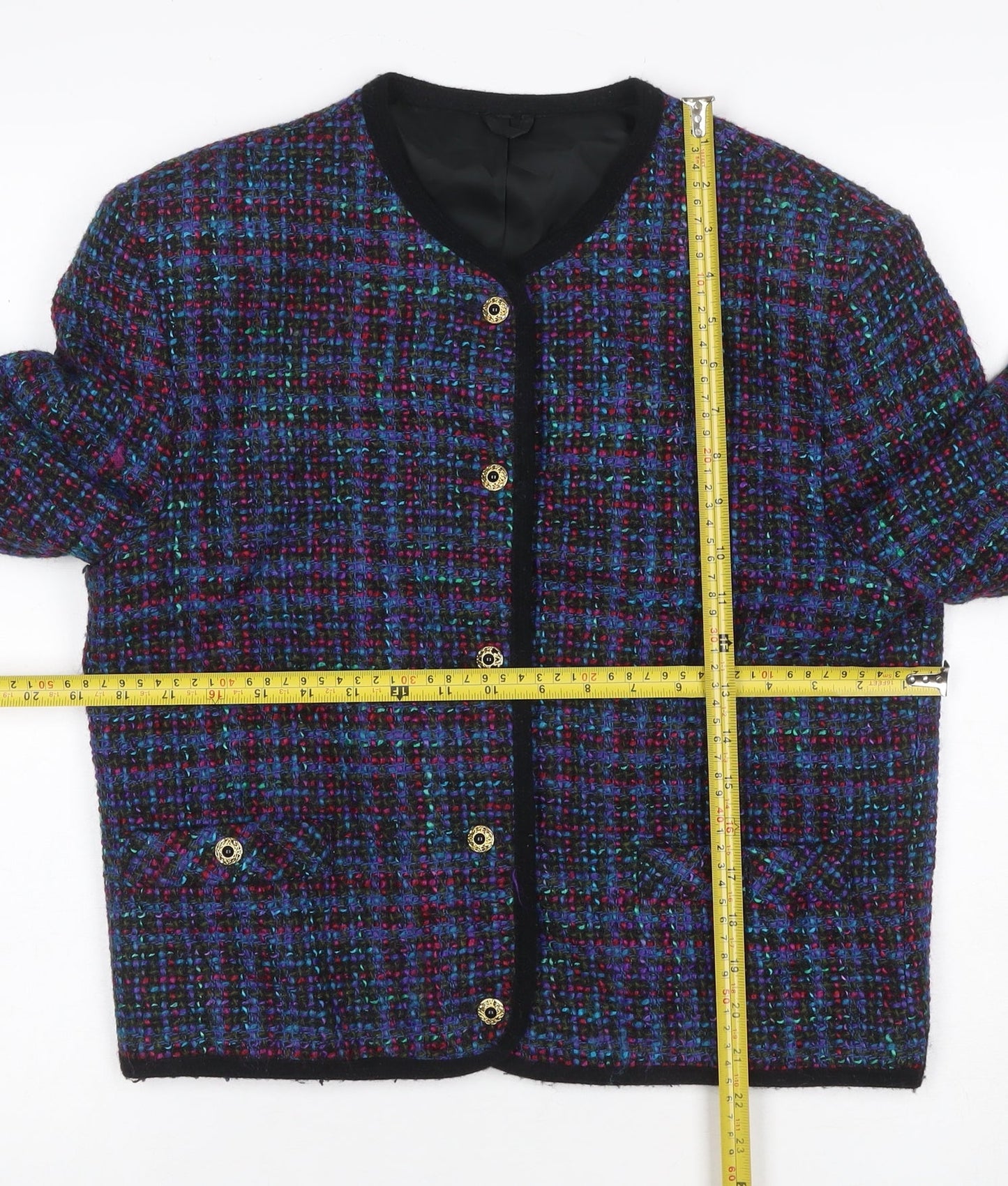 Next Originals Women’s Multicoloured Tweed Blazer Jacket UK 12 Wool