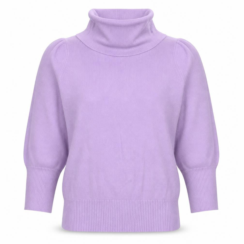 Oasis Women’s Purple UK 10 Roll Neck Knit Pullover Jumper