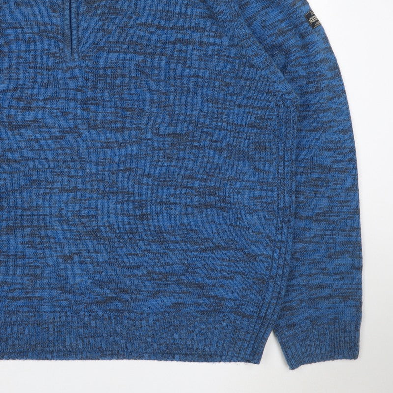 Additional view of Atlas for Men Men's Blue 4XL Quarter Zip High Neck Knit Jumper