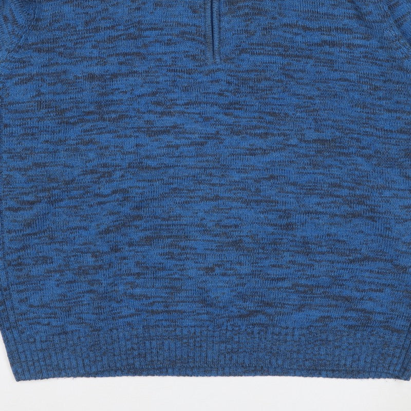 Additional view of Atlas for Men Men's Blue 4XL Quarter Zip High Neck Knit Jumper
