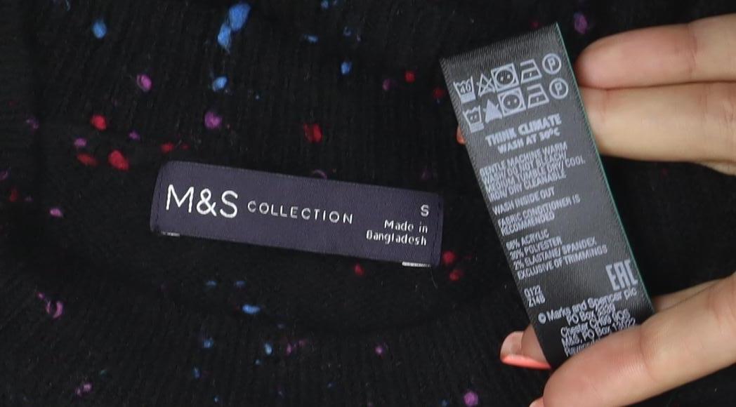 M&S Collection Women’s Black Speckled Knit Jumper Vest Size S