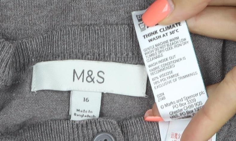Marks and Spencer Women Brown UK 16 Crew Neck Button Knit Cardigan