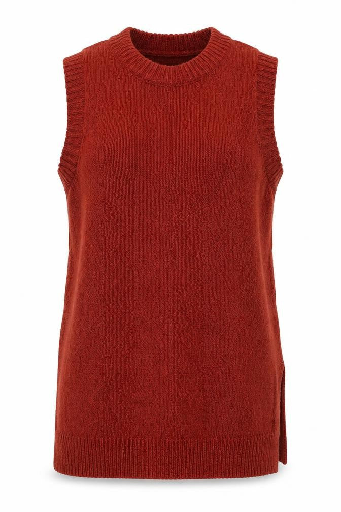 Marks & Spencer Women Red Size 8 Limited Edition Knit Jumper Vest