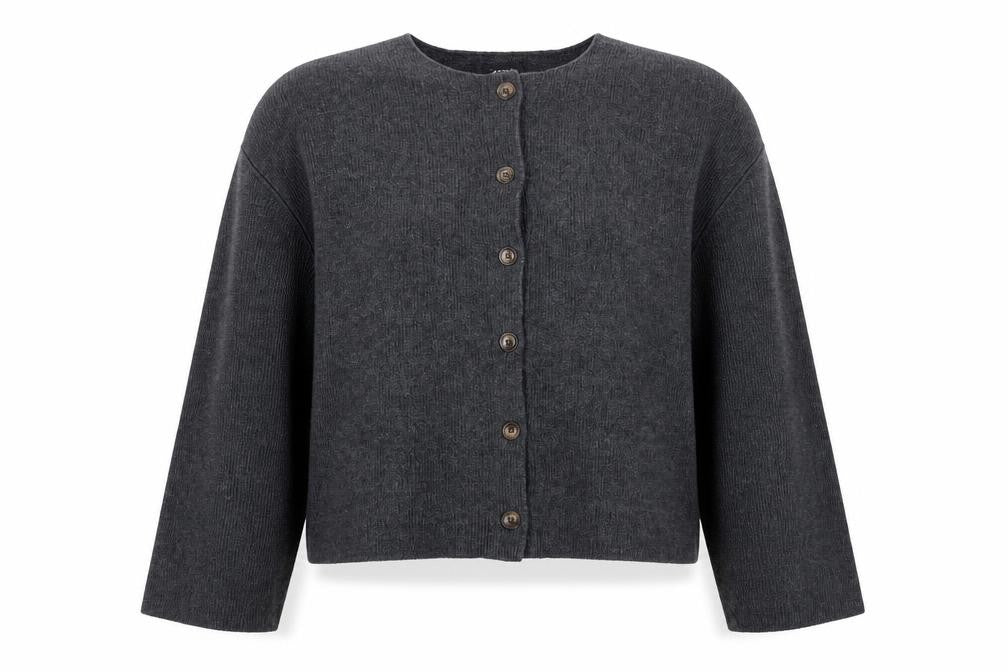 Zara Women’s Grey M Button Front Knit Cardigan Long Sleeve