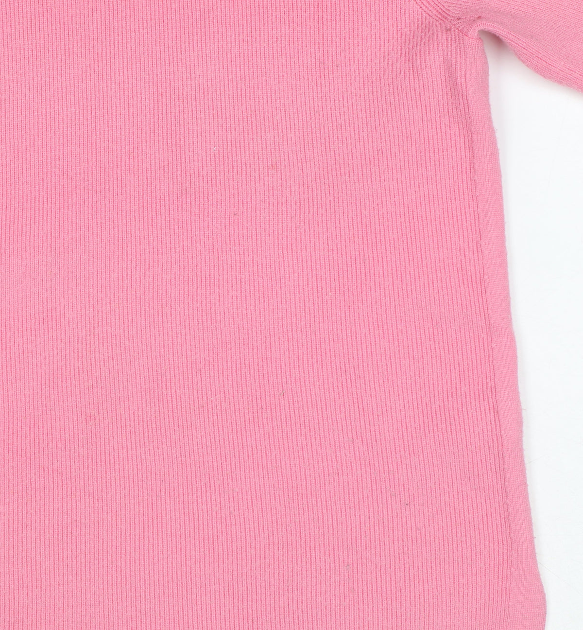 Marks & Spencer Women Pink M Rib Knit Mock Neck Balloon Sleeve Jumper
