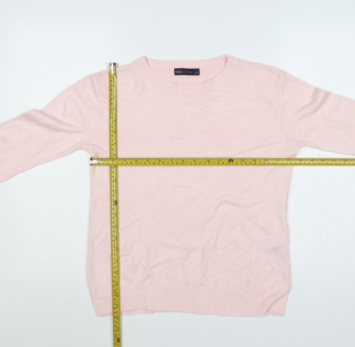 Marks & Spencer Women Pink Size 10 Crew Neck Knit Jumper