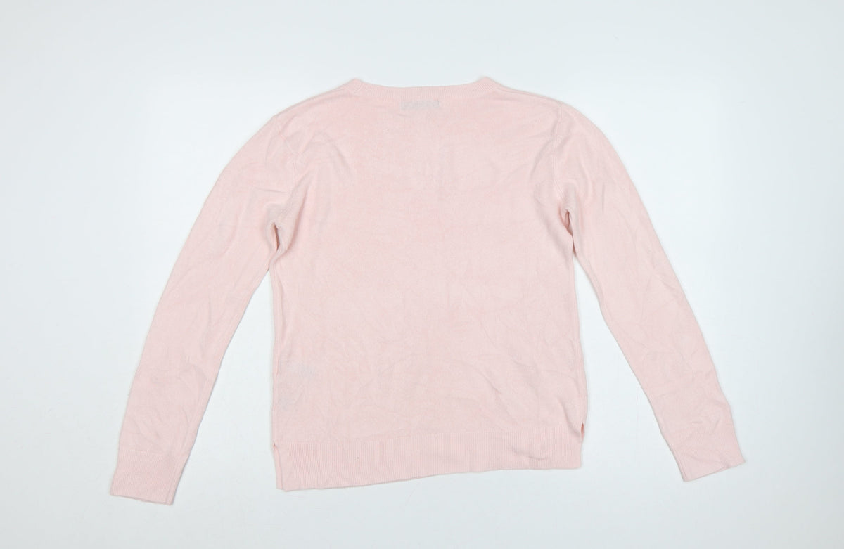 Marks & Spencer Women Pink Size 10 Crew Neck Knit Jumper