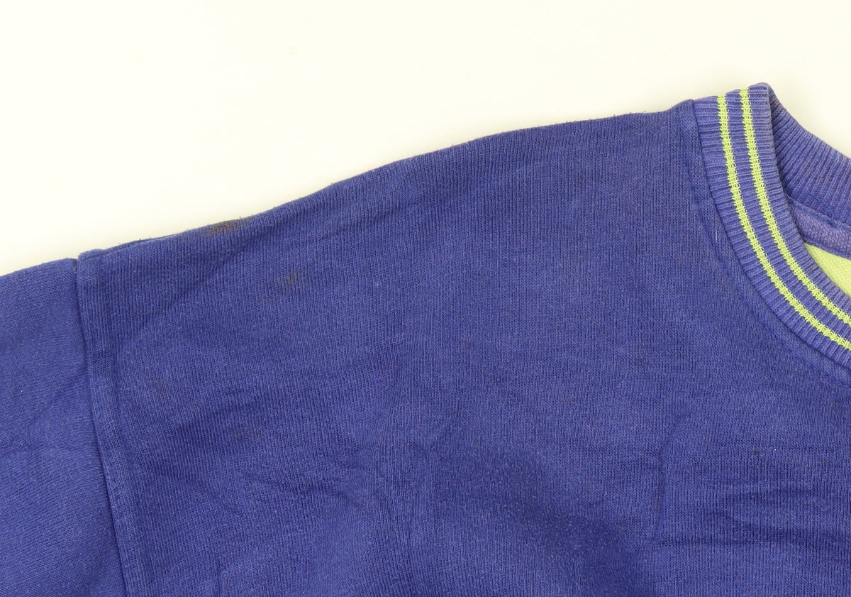 Additional view of Fred Perry Vintage Men’s Blue L Crew Neck Embroidered Logo Sweatshirt