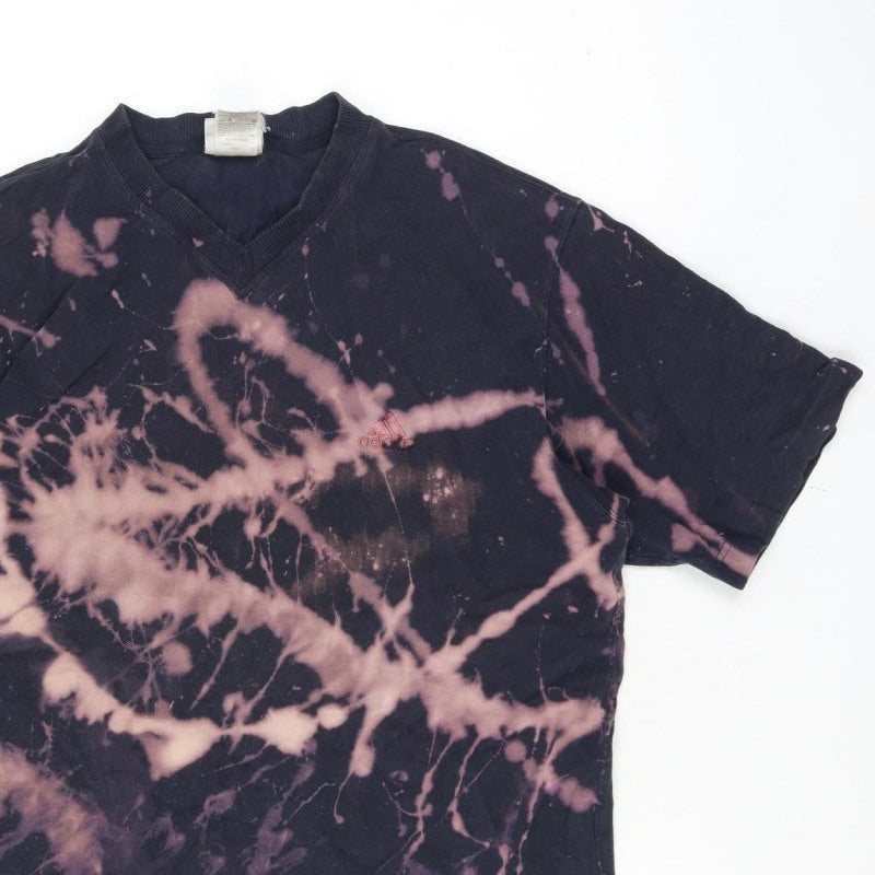 Additional view of Adidas Men’s Large Black Bleach Dye V-Neck Short Sleeve T-Shirt