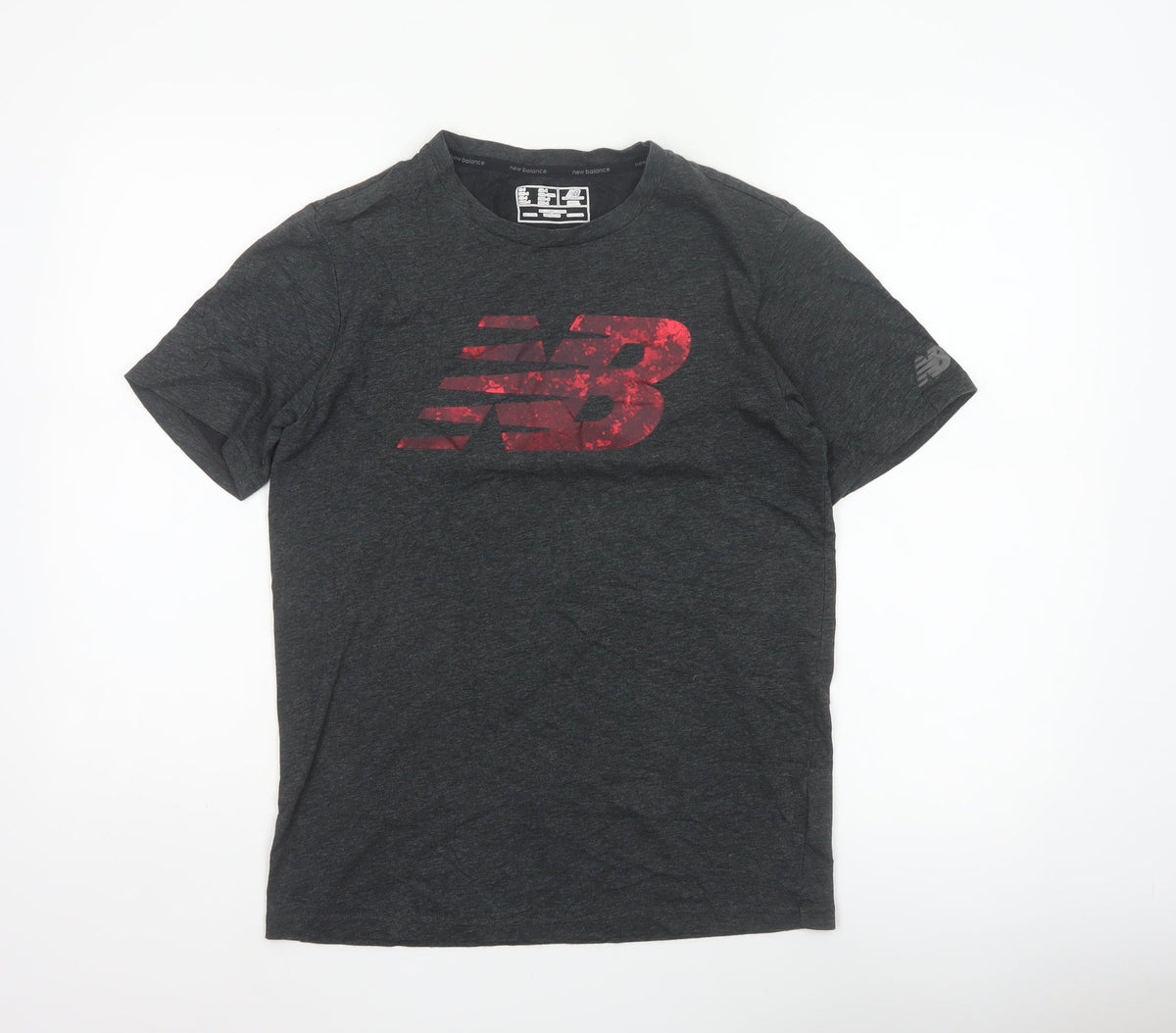 New Balance Men’s Black S Graphic Logo Sports Crew Neck T-Shirt
