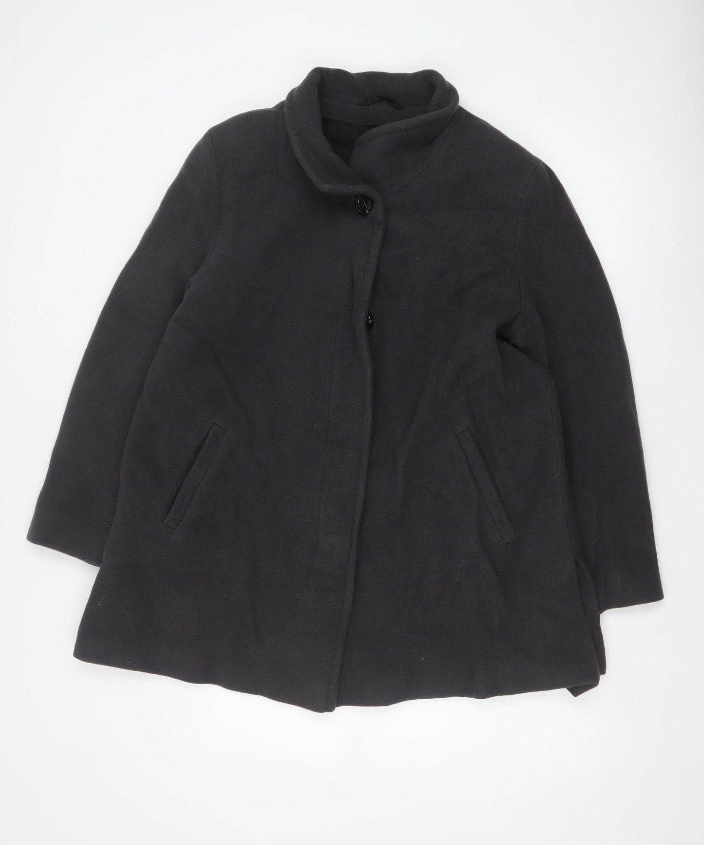 Fuchs Schmitt Women’s Black UK 14 Wool Cashmere Short Overcoat