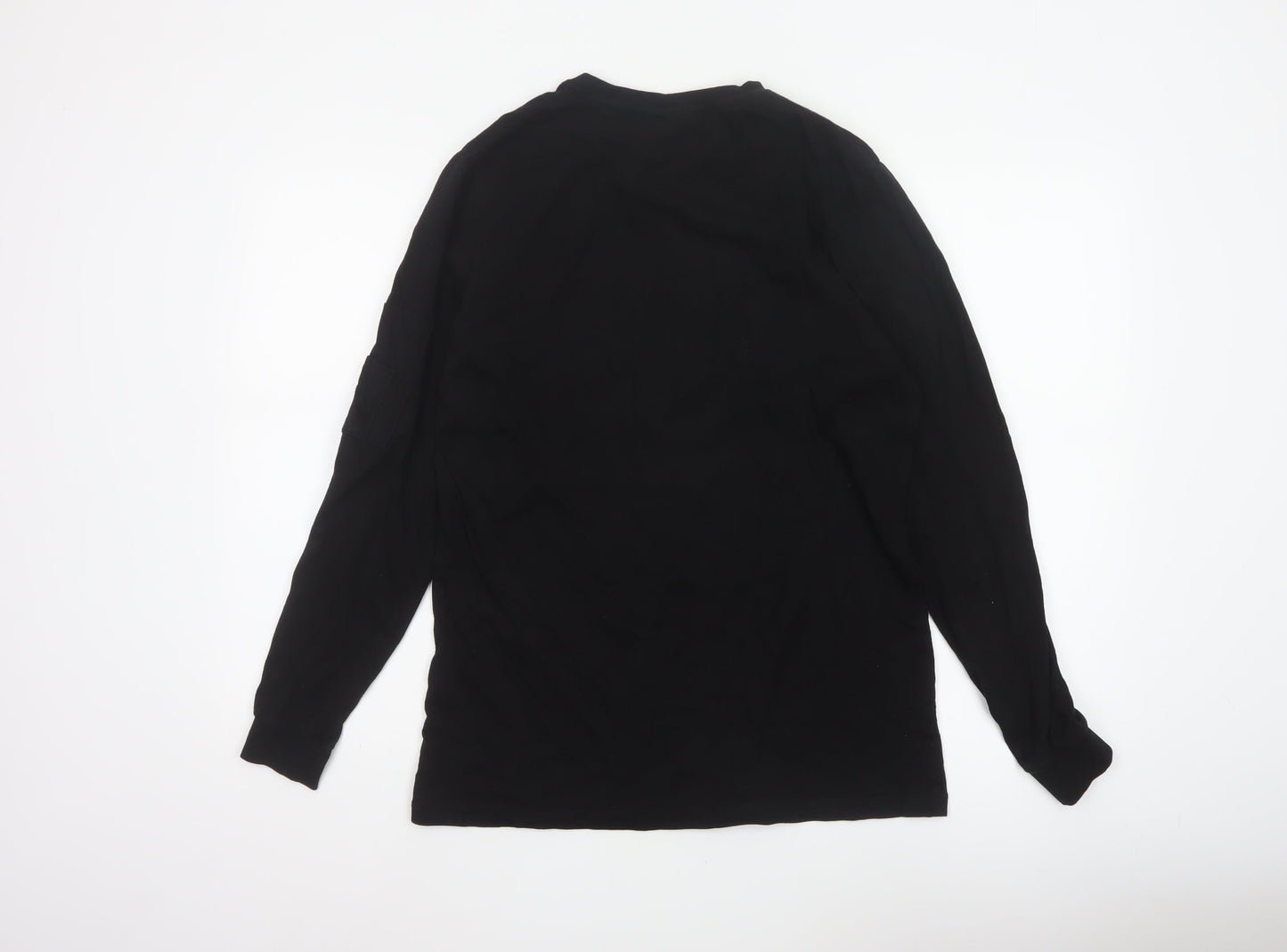 ASOS Men’s Black M Cotton Crew Neck Zip Sleeve Sweatshirt