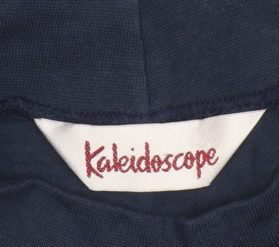Kaleidoscope Women’s Navy Blue UK 16 High Neck Embroidered Jersey Blouse